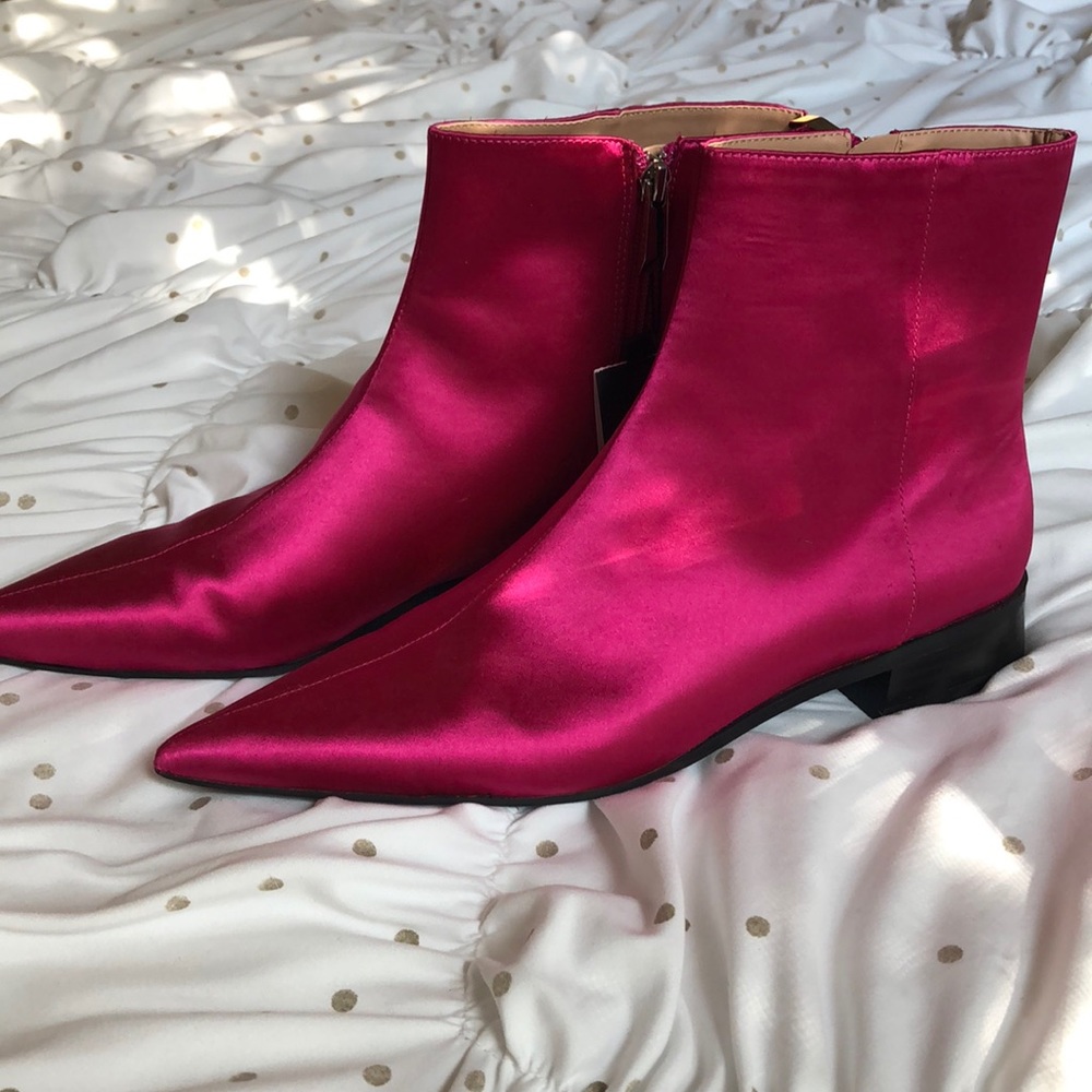 Zara hot pink booties